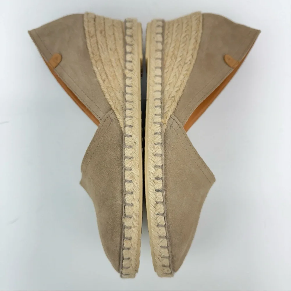 Verbenas size 41 (9.5-10) Women’s Mamen Tan Suede D’orsay Espadrille Wedge Shoes